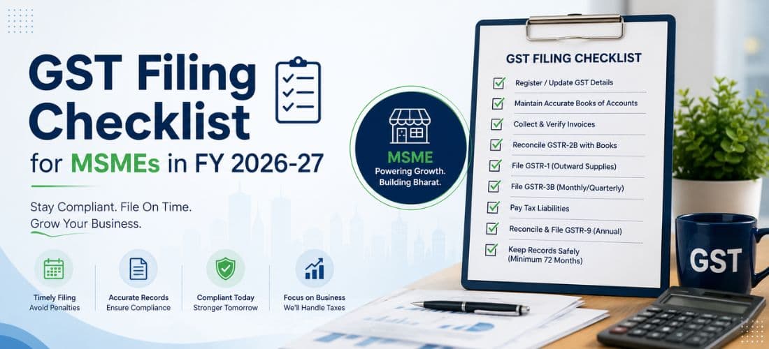 GST Filing Checklist for MSMEs in FY 2026-27