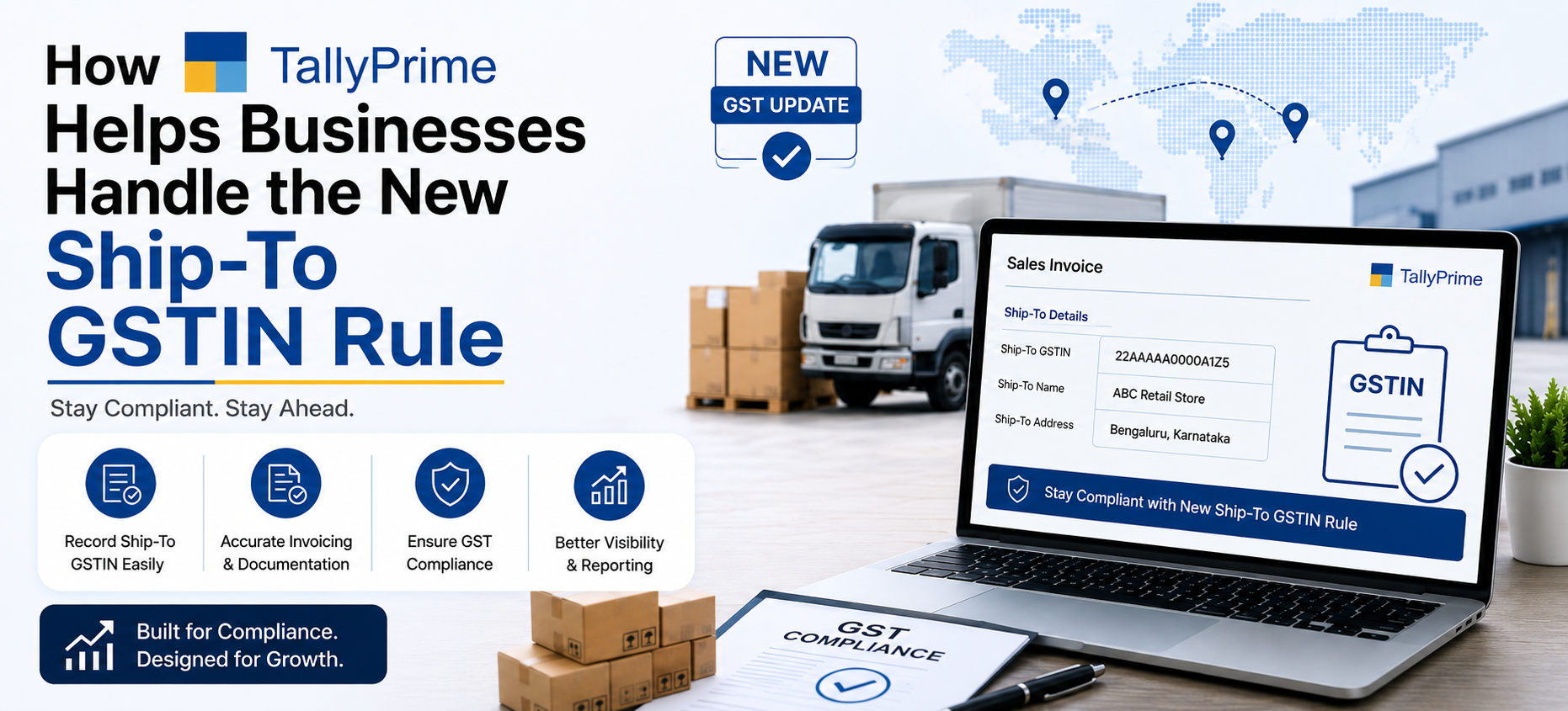 How TallyPrime Helps Businesses Handle the New Ship-To GSTIN Rule
